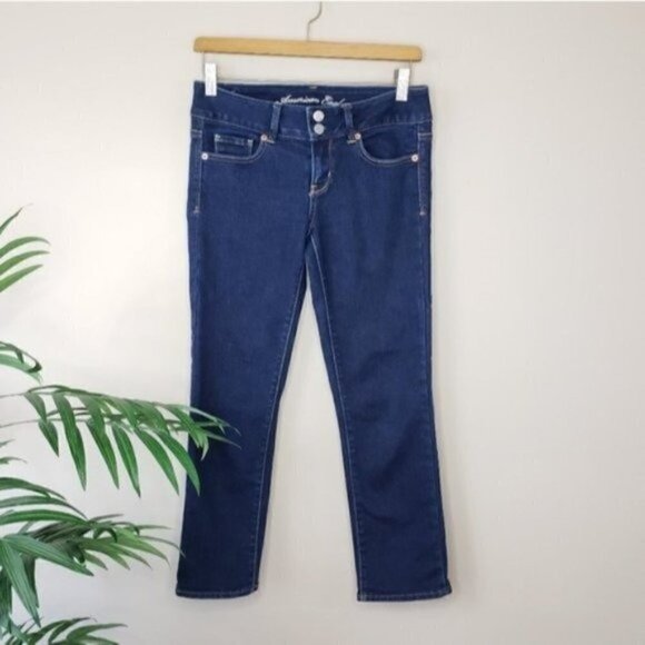 American Eagle | Artist Crop Jeans Size 4 Dark Wash Size 4 - Picture 1 of 6